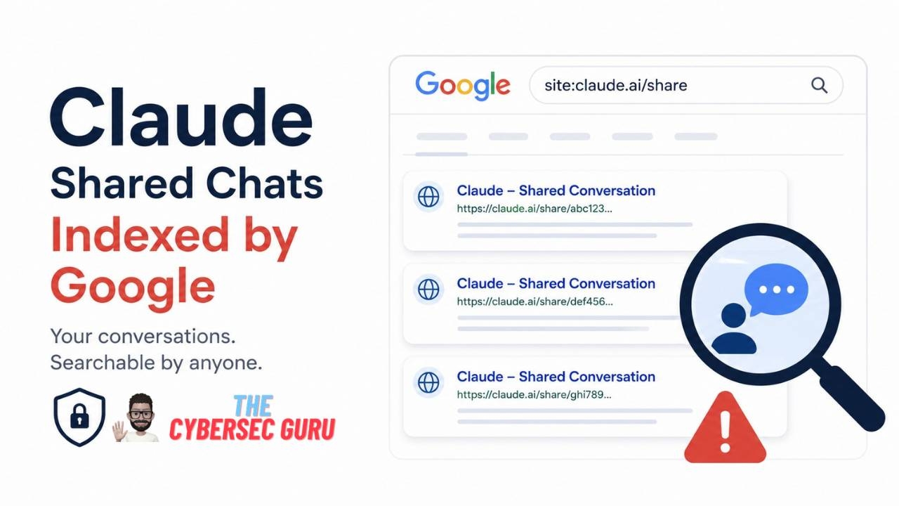 Claude shared chats indexed by Google
