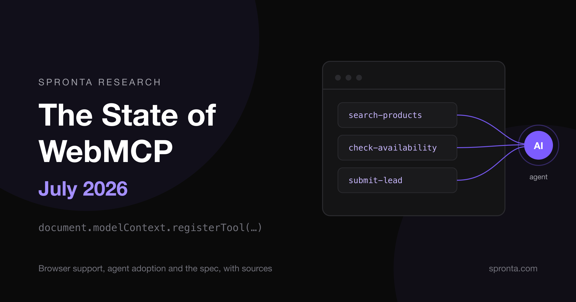 The State of WebMCP: July 2026 · Spronta