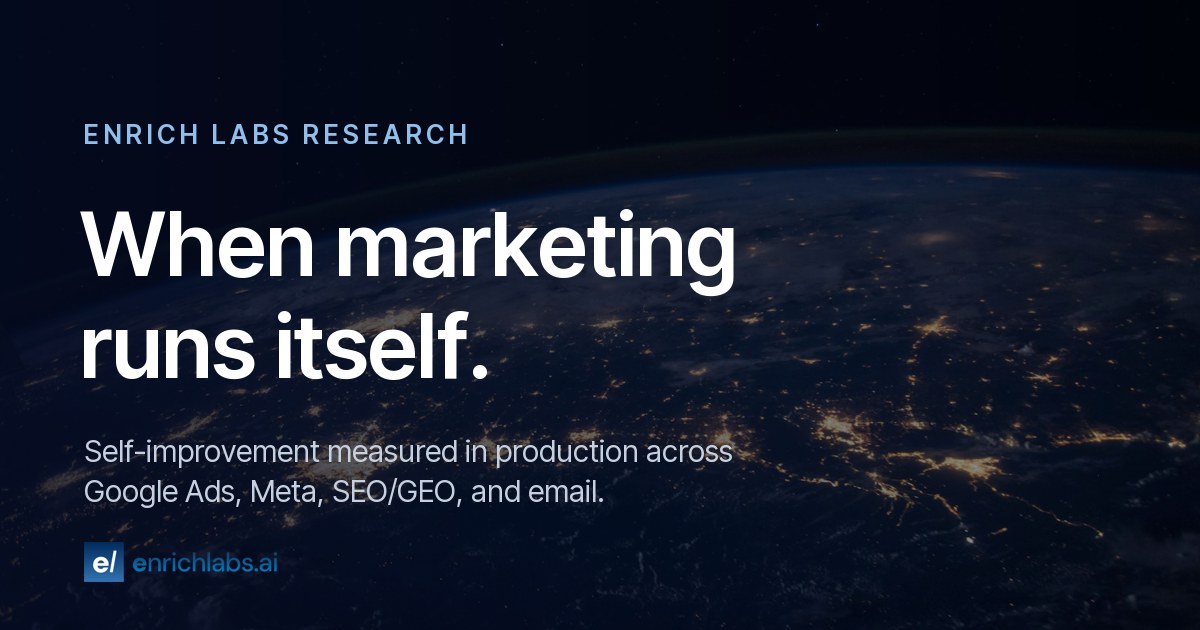 When marketing runs itself: Self-improving marketing research