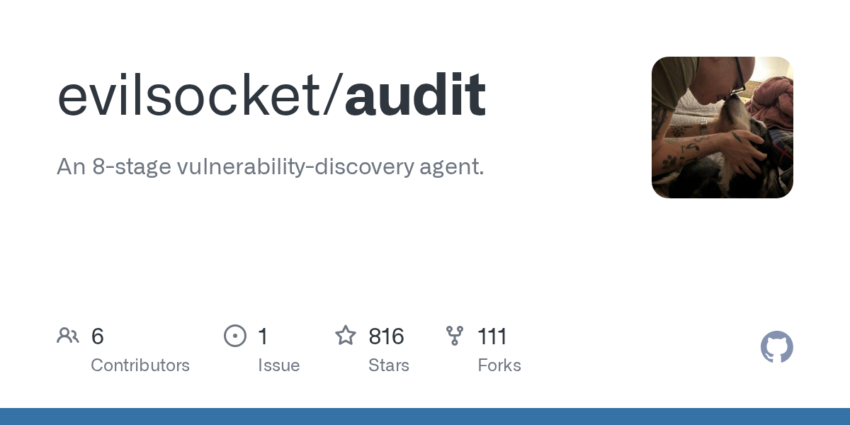 evilsocket/audit: An 8-stage vulnerability-discovery agent. · GitHub