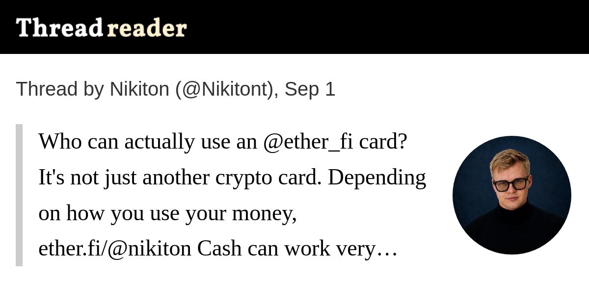 Thread by @Nikitont on Thread Reader App – Thread Reader App